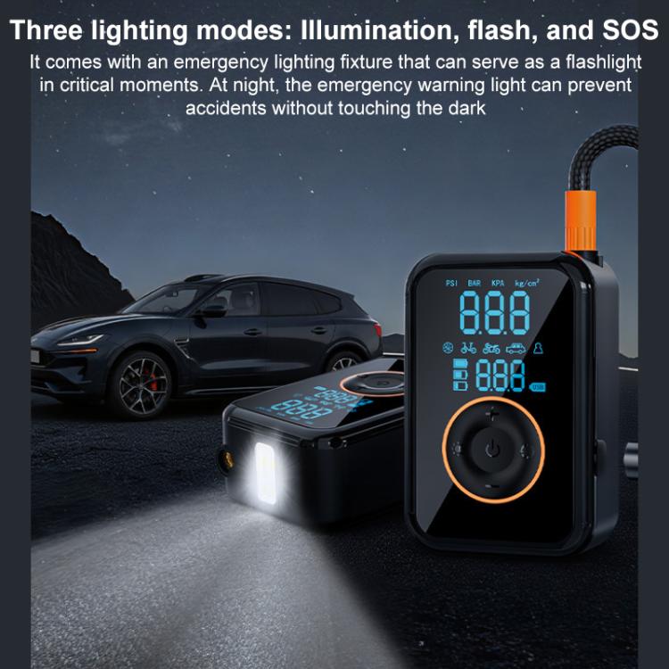 SUITU ST-5535B 4000mAh Pompe à air de voiture sans fil avec affichage numérique Gonfleur de pneu électrique intelligent