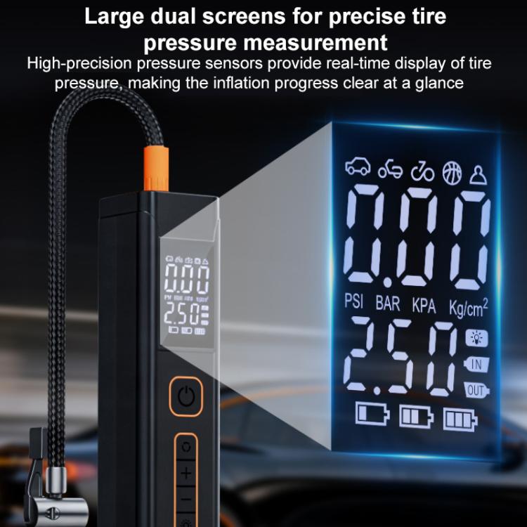 SUITU ST-5541 Pompe à air électrique portable sans fil avec double écran numérique pour voiture