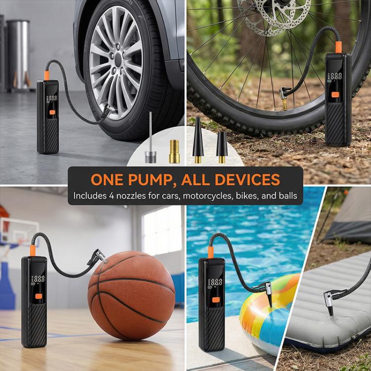 SUITU ST-5543 Pompe à air électrique gonfleur de pneu de voiture sans fil à affichage numérique, 4000mAh, 4500mAh