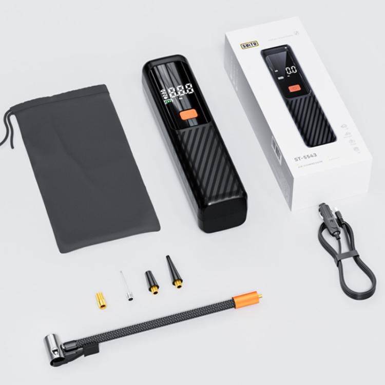 SUITU ST-5543 Pompe à air électrique gonfleur de pneu de voiture sans fil à affichage numérique, 4000mAh, 4500mAh
