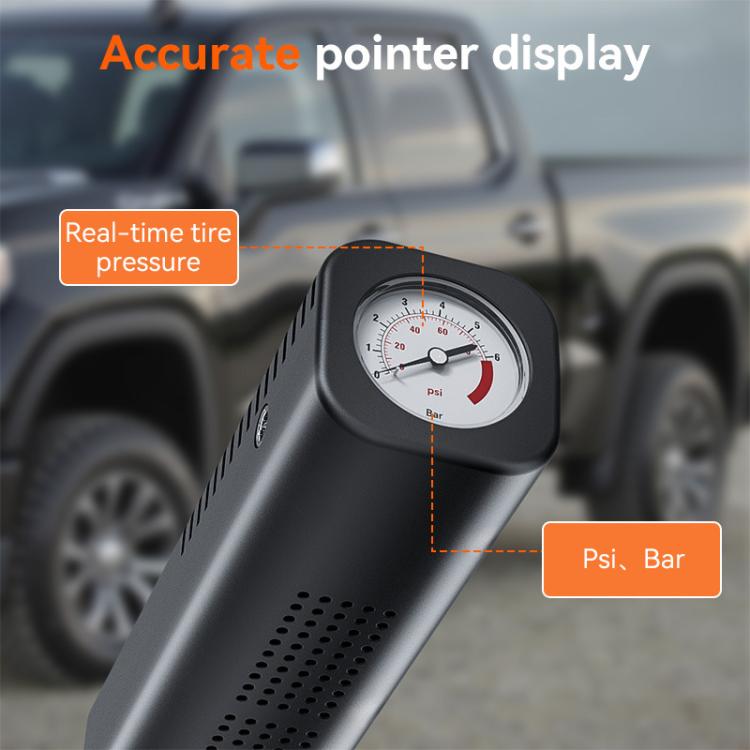 SUITU ST-5547 Pompe de gonflage portable filaire pour voiture DC12V avec manomètre à aiguille