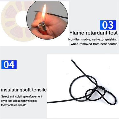60m Car Pure Copper Core Insulated Electrical Cable, 0.75 Square, 1 Square, 1.5 Square