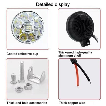DC12-80V 3 inch Round Motorcycle High-intensity Ultra-bright LED Spotlight