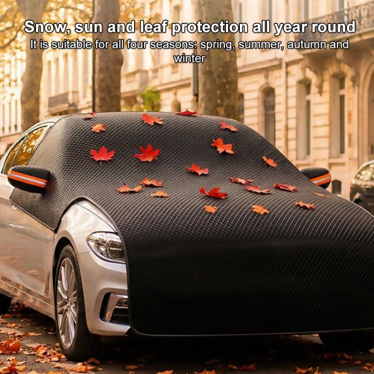 SUITU ST-3964 Universal Car Oxford Fabric Snowproof Sunshade Half Car Cover Protective Cover