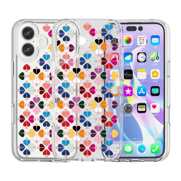 Transparent Crystal Red Heart Pattern Phone Case, For iPhone 17, For iPhone Air, For iPhone 16 Pro Max, For iPhone 16 Pro, For iPhone 16 Plus, For iPhone 16, For iPhone 15 Pro Max, For iPhone 15 Pro, For iPhone 15 Plus, For iPhone 15, For iPhone 14 Plu...