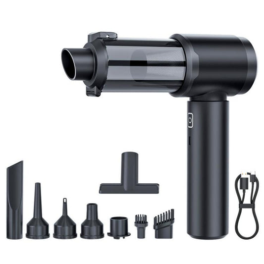 SUITU Aspirateur de voiture sans fil portatif, recharge sans fil, double usage souffleur/aspirateur, vidage du bac à poussière à une touche, bac à poussière ordinaire