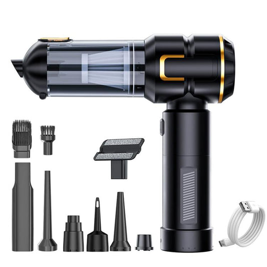 SUITU Aspirateur de voiture portatif, souffleur et aspirateur combinés, batterie amovible, vidage du bac à poussière à une touche, bac à poussière étendu