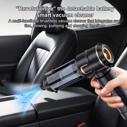 SUITU Handheld Blow Suction Combo Removable Battery Car Vacuum Cleaner, One Touch Dustbin Emptying, Extended Dustbin