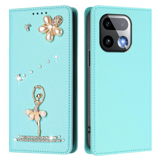 Ballet Girl Diamond Studded RFID Vegan Leather Phone Case, For Realme 16 Pro+ 5G Global, For Realme 16 Pro 5G Global, For Realme GT 8 Pro Global, For Realme P4x 5G, For Realme C71 4G India / Note 70 4G, For Realme C85 / 15x, For Realme C85 Pro 4G      ...