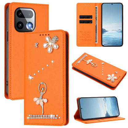 Ballet Girl Diamond Studded RFID Vegan Leather Phone Case, For Realme 16 Pro+ 5G Global, For Realme 16 Pro 5G Global, For Realme GT 8 Pro Global, For Realme P4x 5G, For Realme C71 4G India / Note 70 4G, For Realme C85 / 15x, For Realme C85 Pro 4G      ...