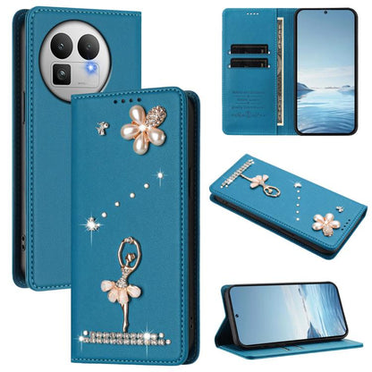 Ballet Girl Diamond Studded RFID Vegan Leather Phone Case, For Realme 16 Pro+ 5G Global, For Realme 16 Pro 5G Global, For Realme GT 8 Pro Global, For Realme P4x 5G, For Realme C71 4G India / Note 70 4G, For Realme C85 / 15x, For Realme C85 Pro 4G      ...
