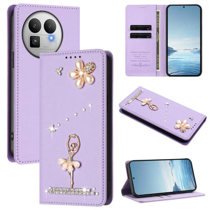 Ballet Girl Diamond Studded RFID Vegan Leather Phone Case, For Realme 16 Pro+ 5G Global, For Realme 16 Pro 5G Global, For Realme GT 8 Pro Global, For Realme P4x 5G, For Realme C71 4G India / Note 70 4G, For Realme C85 / 15x, For Realme C85 Pro 4G      ...