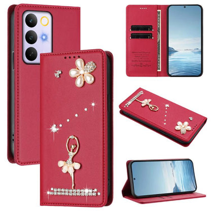 Ballet Girl Diamond Studded RFID Vegan Leather Phone Case, For Realme 16 Pro+ 5G Global, For Realme 16 Pro 5G Global, For Realme GT 8 Pro Global, For Realme P4x 5G, For Realme C71 4G India / Note 70 4G, For Realme C85 / 15x, For Realme C85 Pro 4G      ...