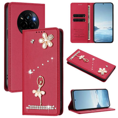 Ballet Girl Diamond Studded RFID Vegan Leather Phone Case, For Realme C71 4G Global, For Realme GT 7 5G Global, For Realme V70 5G / C75 5G, For Realme Narzo 80 Pro / 14 Pro 5G India, For Realme C75 4G Global / P3x 5G, For Realme Narzo 80x              ...