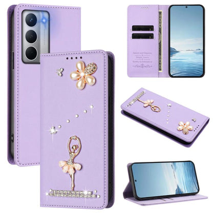 Ballet Girl Diamond Studded RFID Vegan Leather Phone Case, For Realme C71 4G Global, For Realme GT 7 5G Global, For Realme V70 5G / C75 5G, For Realme Narzo 80 Pro / 14 Pro 5G India, For Realme C75 4G Global / P3x 5G, For Realme Narzo 80x              ...
