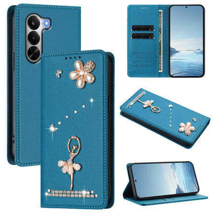 Ballet Girl Diamond Studded RFID Vegan Leather Phone Case, For Realme 16 Pro+ 5G Global, For Realme 16 Pro 5G Global, For Realme GT 8 Pro Global, For Realme P4x 5G, For Realme C71 4G India / Note 70 4G, For Realme C85 / 15x, For Realme C85 Pro 4G      ...