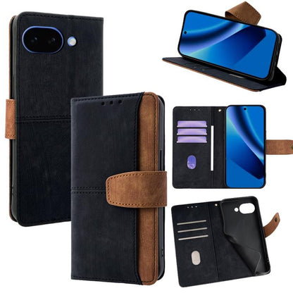 Color Stitching Skin Feel Leather RFID Blocking Phone Case, For Google Pixel 10a