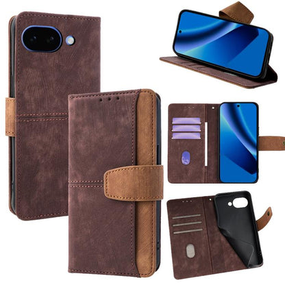 Color Stitching Skin Feel Leather RFID Blocking Phone Case, For Google Pixel 10a