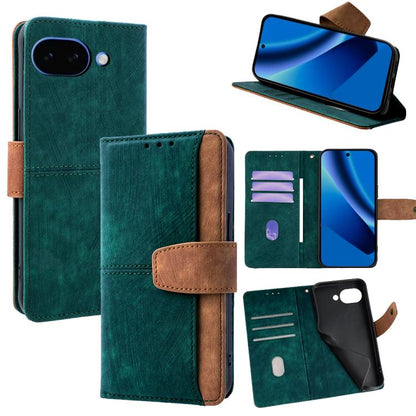 Color Stitching Skin Feel Leather RFID Blocking Phone Case, For Google Pixel 10a