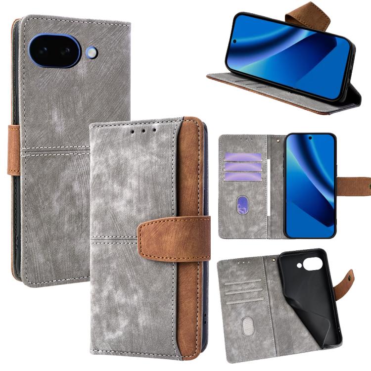 Color Stitching Skin Feel Leather RFID Blocking Phone Case, For Google Pixel 10a