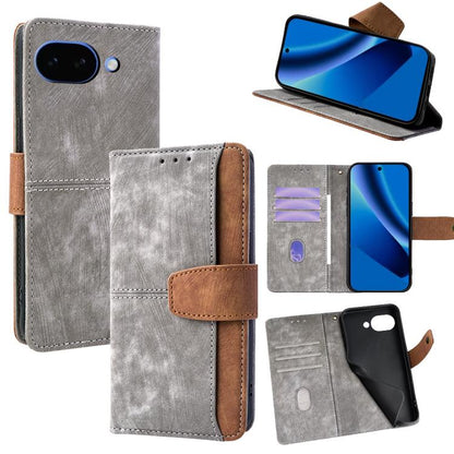 Color Stitching Skin Feel Leather RFID Blocking Phone Case, For Google Pixel 10a