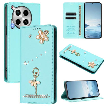 Ballet Girl Diamond Studded RFID Vegan Leather Phone Case, For Tecno Spark 20 Pro 5G, For Tecno Spark 10 Pro Magic Magenta, For Tecno Pova 6 / Pova 6 Pro, For Tecno Pova 6, For Tecno Camon 30 Pro, For Tecno Camon 30 Premier                             ...