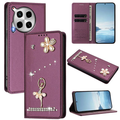 Ballet Girl Diamond Studded RFID Vegan Leather Phone Case, For Tecno Spark 20 Pro 5G, For Tecno Spark 10 Pro Magic Magenta, For Tecno Pova 6 / Pova 6 Pro, For Tecno Pova 6, For Tecno Camon 30 Pro, For Tecno Camon 30 Premier                             ...