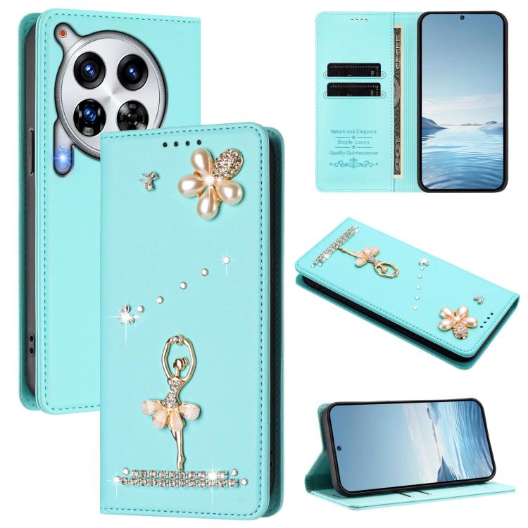 Ballet Girl Diamond Studded RFID Vegan Leather Phone Case, For Tecno Spark 20 Pro 5G, For Tecno Spark 10 Pro Magic Magenta, For Tecno Pova 6 / Pova 6 Pro, For Tecno Pova 6, For Tecno Camon 30 Pro, For Tecno Camon 30 Premier                             ...