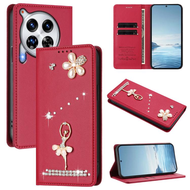 Ballet Girl Diamond Studded RFID Vegan Leather Phone Case, For Tecno Spark 20 Pro 5G, For Tecno Spark 10 Pro Magic Magenta, For Tecno Pova 6 / Pova 6 Pro, For Tecno Pova 6, For Tecno Camon 30 Pro, For Tecno Camon 30 Premier                             ...