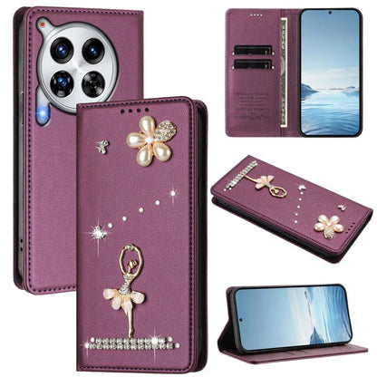 Ballet Girl Diamond Studded RFID Vegan Leather Phone Case, For Tecno Spark 20 Pro 5G, For Tecno Spark 10 Pro Magic Magenta, For Tecno Pova 6 / Pova 6 Pro, For Tecno Pova 6, For Tecno Camon 30 Pro, For Tecno Camon 30 Premier                             ...