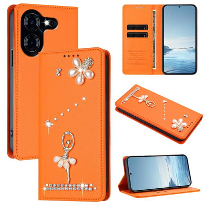 Ballet Girl Diamond Studded RFID Vegan Leather Phone Case, For Tecno Spark 20 Pro 5G, For Tecno Spark 10 Pro Magic Magenta, For Tecno Pova 6 / Pova 6 Pro, For Tecno Pova 6, For Tecno Camon 30 Pro, For Tecno Camon 30 Premier                             ...