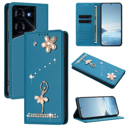 Ballet Girl Diamond Studded RFID Vegan Leather Phone Case, For Tecno Spark 20 Pro 5G, For Tecno Spark 10 Pro Magic Magenta, For Tecno Pova 6 / Pova 6 Pro, For Tecno Pova 6, For Tecno Camon 30 Pro, For Tecno Camon 30 Premier                             ...