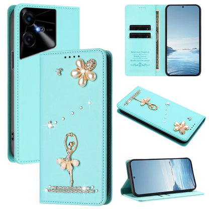 Ballet Girl Diamond Studded RFID Vegan Leather Phone Case, For Tecno Spark 20 Pro 5G, For Tecno Spark 10 Pro Magic Magenta, For Tecno Pova 6 / Pova 6 Pro, For Tecno Pova 6, For Tecno Camon 30 Pro, For Tecno Camon 30 Premier                             ...