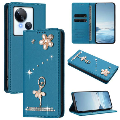 Ballet Girl Diamond Studded RFID Vegan Leather Phone Case, For Tecno Camon 20 Premier, For Tecno Camon 20 Pro 5G, For Tecno Camon 20 Pro 4G / Camon 20 4G, For Tecno Pop 7 Pro, For Tecno Spark 10 5G, For Tecno Spark 10C / Spark 10                       ...