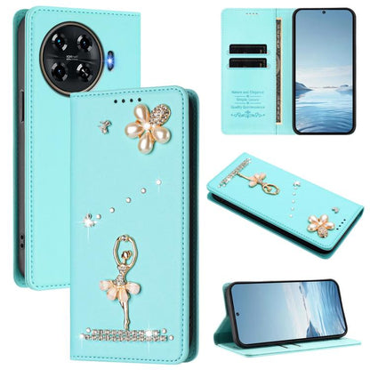 Ballet Girl Diamond Studded RFID Vegan Leather Phone Case, For Tecno Spark 20 Pro 5G, For Tecno Spark 10 Pro Magic Magenta, For Tecno Pova 6 / Pova 6 Pro, For Tecno Pova 6, For Tecno Camon 30 Pro, For Tecno Camon 30 Premier                             ...