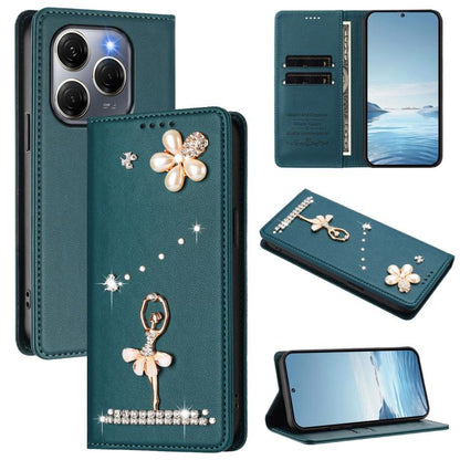 Ballet Girl Diamond Studded RFID Vegan Leather Phone Case, For Tecno Spark 20 Pro 5G, For Tecno Spark 10 Pro Magic Magenta, For Tecno Pova 6 / Pova 6 Pro, For Tecno Pova 6, For Tecno Camon 30 Pro, For Tecno Camon 30 Premier                             ...