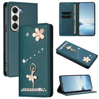 Ballet Girl Diamond Studded RFID Vegan Leather Phone Case, For Tecno Spark Go 3, For Tecno Pova Slim / Spark Slim, For Tecno Spark Go 2024 / Spark 20, For Tecno Spark 40C, For Tecno Pova 7 Pro 5G, For Tecno Pop 10, For Tecno Spark 40 Pro+ 4G           ...