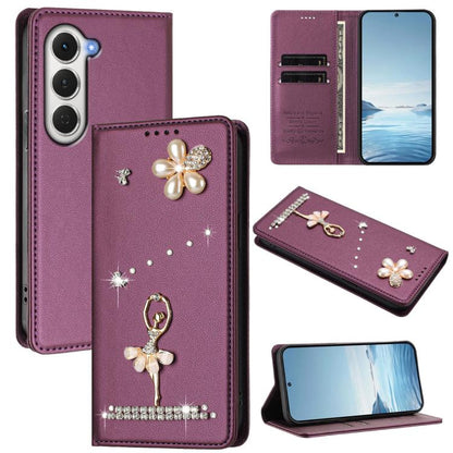 Ballet Girl Diamond Studded RFID Vegan Leather Phone Case, For Tecno Spark Go 3, For Tecno Pova Slim / Spark Slim, For Tecno Spark Go 2024 / Spark 20, For Tecno Spark 40C, For Tecno Pova 7 Pro 5G, For Tecno Pop 10, For Tecno Spark 40 Pro+ 4G           ...