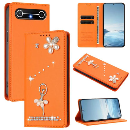 Ballet Girl Diamond Studded RFID Vegan Leather Phone Case, For Tecno Spark Go 3, For Tecno Pova Slim / Spark Slim, For Tecno Spark Go 2024 / Spark 20, For Tecno Spark 40C, For Tecno Pova 7 Pro 5G, For Tecno Pop 10, For Tecno Spark 40 Pro+ 4G           ...