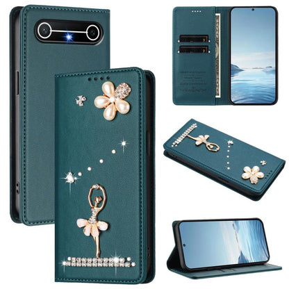 Ballet Girl Diamond Studded RFID Vegan Leather Phone Case, For Tecno Spark Go 3, For Tecno Pova Slim / Spark Slim, For Tecno Spark Go 2024 / Spark 20, For Tecno Spark 40C, For Tecno Pova 7 Pro 5G, For Tecno Pop 10, For Tecno Spark 40 Pro+ 4G           ...
