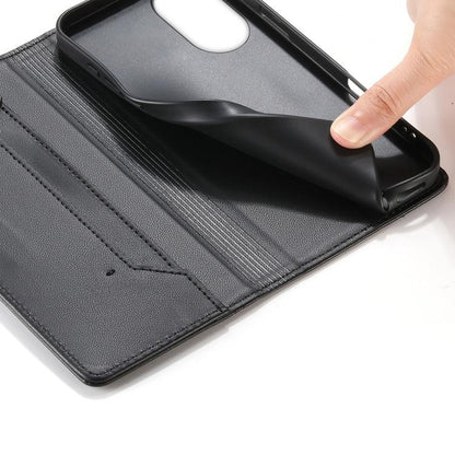 Stitched Line Magnetic RFID Vegan Leather Phone Case, For Realme 12 Lite / Realme C67 4G, For Realme 12 Pro / Realme 12 Pro+, For Realme C53 / Realme Narzo N53, For Realme C65 4G, For Realme C55 / Narzo N55