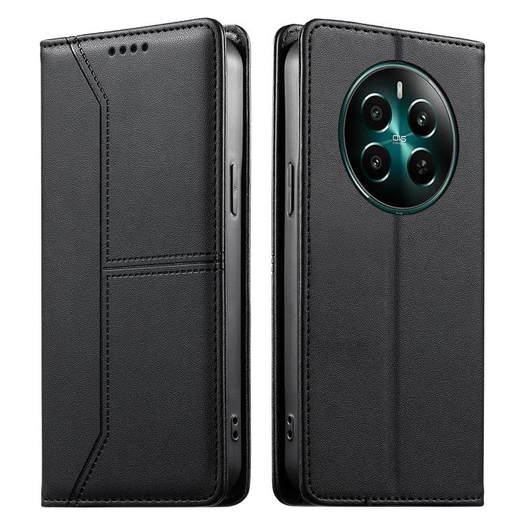 Stitched Line Magnetic RFID Vegan Leather Phone Case, For Realme 16T 5G, For Realme C100 4G, For Realme C83 5G / C85 5G / 15x 5G India, For Realme 16 5G, For Realme 16 Pro+ 5G, For Realme 16 Pro 5G, For Realme C85 Pro 4G, For Realme 15T 5G             ...