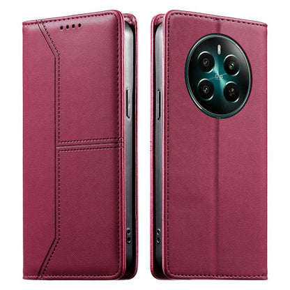 Stitched Line Magnetic RFID Vegan Leather Phone Case, For Realme 16T 5G, For Realme C100 4G, For Realme C83 5G / C85 5G / 15x 5G India, For Realme 16 5G, For Realme 16 Pro+ 5G, For Realme 16 Pro 5G, For Realme C85 Pro 4G, For Realme 15T 5G             ...