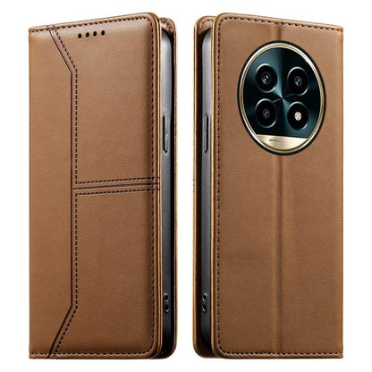 Stitched Line Magnetic RFID Vegan Leather Phone Case, For Realme 16T 5G, For Realme C100 4G, For Realme C83 5G / C85 5G / 15x 5G India, For Realme 16 5G, For Realme 16 Pro+ 5G, For Realme 16 Pro 5G, For Realme C85 Pro 4G, For Realme 15T 5G             ...