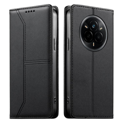 Stitched Line Magnetic RFID Vegan Leather Phone Case, For Realme 16T 5G, For Realme C100 4G, For Realme C83 5G / C85 5G / 15x 5G India, For Realme 16 5G, For Realme 16 Pro+ 5G, For Realme 16 Pro 5G, For Realme C85 Pro 4G, For Realme 15T 5G             ...