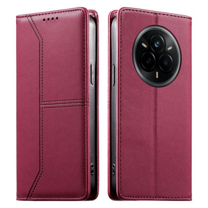 Stitched Line Magnetic RFID Vegan Leather Phone Case, For Realme 16T 5G, For Realme C100 4G, For Realme C83 5G / C85 5G / 15x 5G India, For Realme 16 5G, For Realme 16 Pro+ 5G, For Realme 16 Pro 5G, For Realme C85 Pro 4G, For Realme 15T 5G             ...