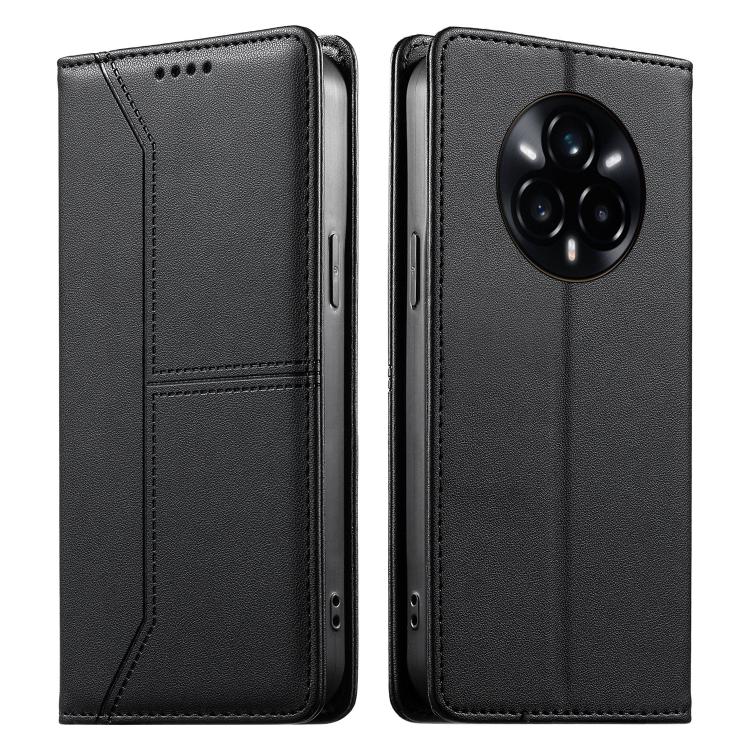 Stitched Line Magnetic RFID Vegan Leather Phone Case, For Realme 16T 5G, For Realme C100 4G, For Realme C83 5G / C85 5G / 15x 5G India, For Realme 16 5G, For Realme 16 Pro+ 5G, For Realme 16 Pro 5G, For Realme C85 Pro 4G, For Realme 15T 5G             ...