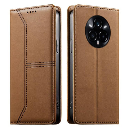 Stitched Line Magnetic RFID Vegan Leather Phone Case, For Realme 16T 5G, For Realme C100 4G, For Realme C83 5G / C85 5G / 15x 5G India, For Realme 16 5G, For Realme 16 Pro+ 5G, For Realme 16 Pro 5G, For Realme C85 Pro 4G, For Realme 15T 5G             ...