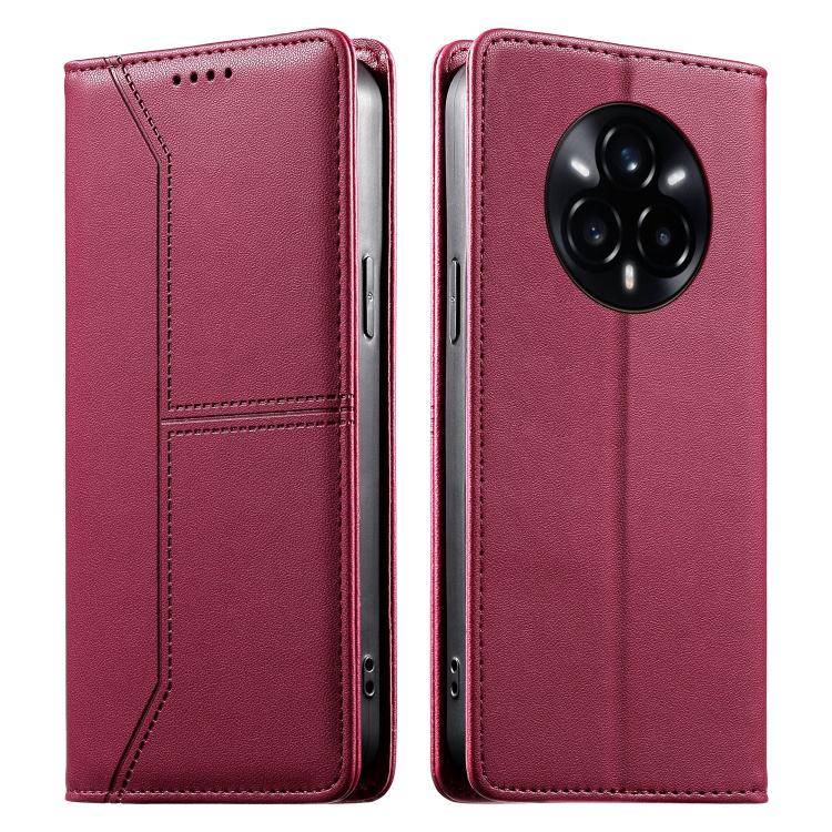 Stitched Line Magnetic RFID Vegan Leather Phone Case, For Realme 16T 5G, For Realme C100 4G, For Realme C83 5G / C85 5G / 15x 5G India, For Realme 16 5G, For Realme 16 Pro+ 5G, For Realme 16 Pro 5G, For Realme C85 Pro 4G, For Realme 15T 5G             ...