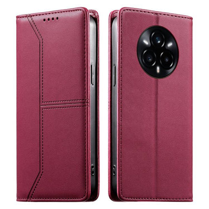 Stitched Line Magnetic RFID Vegan Leather Phone Case, For Realme 16T 5G, For Realme C100 4G, For Realme C83 5G / C85 5G / 15x 5G India, For Realme 16 5G, For Realme 16 Pro+ 5G, For Realme 16 Pro 5G, For Realme C85 Pro 4G, For Realme 15T 5G             ...